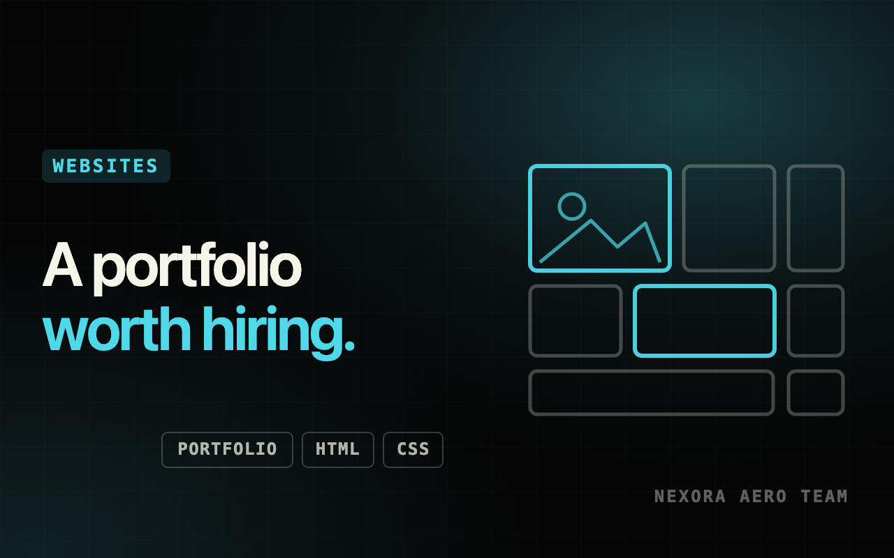 Design and code a personal portfolio website — Websites & Web Apps service by the Nexora Aero Team